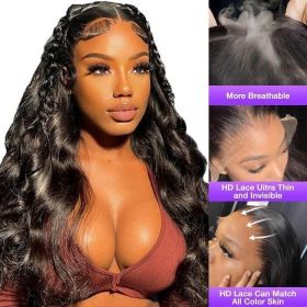 13x4 Lace Front Human Hair Wig, Body Wave Wig Natural Color, 150 Percent Density (Option: 8 inches)